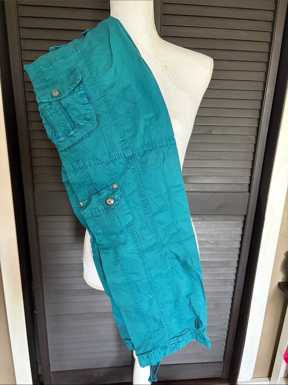 Teal Colored Cargo Pants